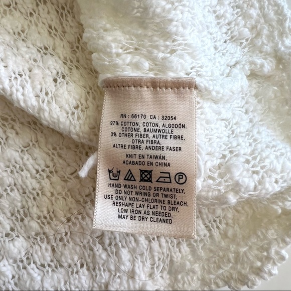 NWOT Anthropologie Knitted & Knotted Crochet Top White Sz S - Picture 6 of 9